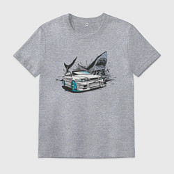 Футболка хлопковая мужская Toyota Chaser 100, цвет: меланж