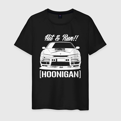 Мужская футболка Nissan Silvia S14 Hoonigan / Черный – фото 1