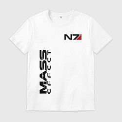 Футболка хлопковая мужская MASS EFFECT N7, цвет: белый