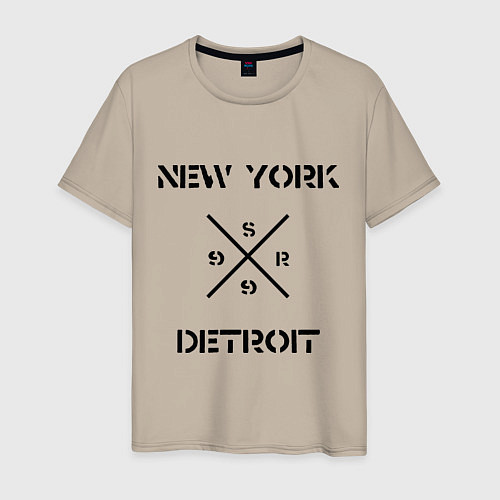 Мужская футболка NY Detroit / Миндальный – фото 1