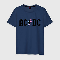 Футболка хлопковая мужская AC/DC, цвет: тёмно-синий