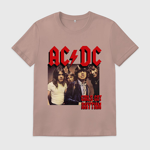 Мужская футболка Girls got the rhythm / Пыльно-розовый – фото 1