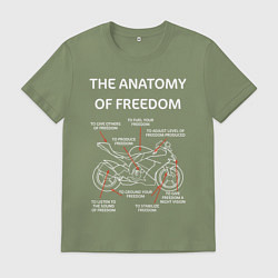 Футболка хлопковая мужская The Anatomy of Freedom, цвет: авокадо