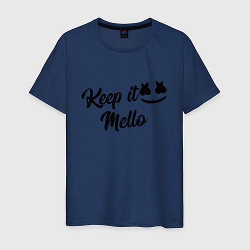 Мужская футболка Keep it Mello / Тёмно-синий – фото 1