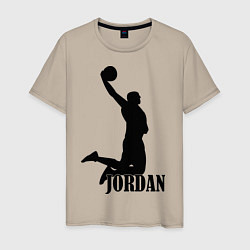 Футболка хлопковая мужская Jordan Basketball, цвет: миндальный