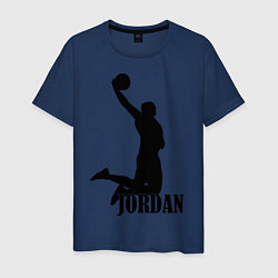 Футболка хлопковая мужская Jordan Basketball, цвет: тёмно-синий