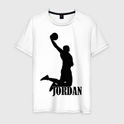 Футболка хлопковая мужская Jordan Basketball, цвет: белый