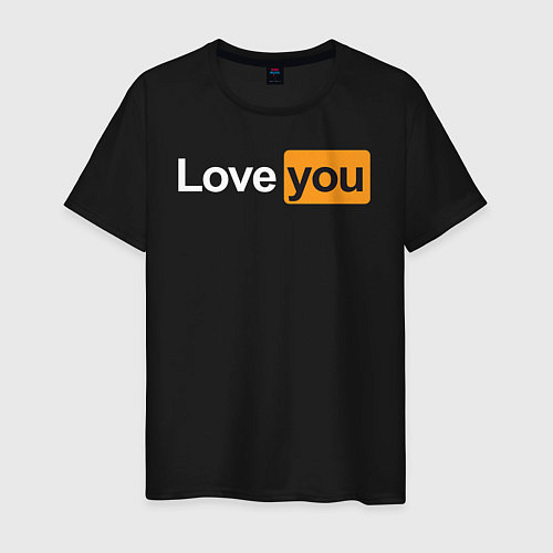 Мужская футболка PornHub: Love You / Черный – фото 1