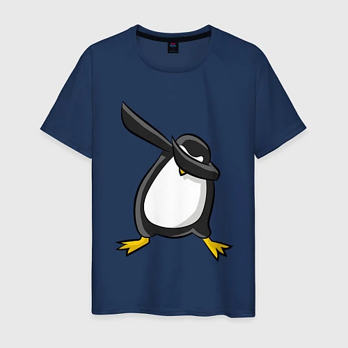 Мужская футболка DAB Pinguin / Тёмно-синий – фото 1
