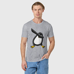 Футболка хлопковая мужская DAB Pinguin, цвет: меланж — фото 2