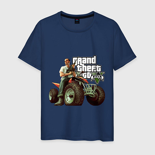 Мужская футболка GTA 5: Trevor / Тёмно-синий – фото 1