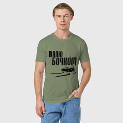 Футболка хлопковая мужская Валю бочком, цвет: авокадо — фото 2