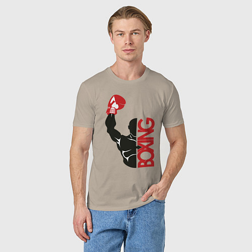 Мужская футболка Boxing / Миндальный – фото 3