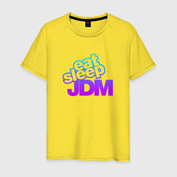 Футболка хлопковая мужская JDM, цвет: желтый
