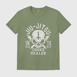 Футболка хлопковая мужская Jiu Jitsu, цвет: авокадо