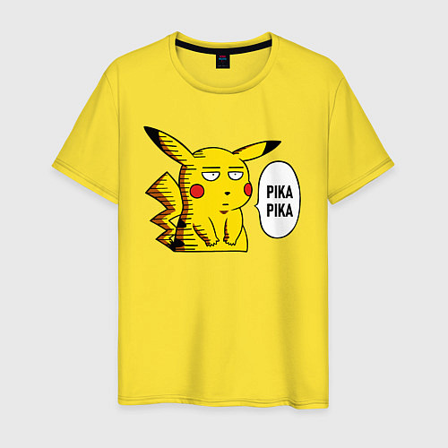 Мужская футболка Pika Pika Okay / Желтый – фото 1