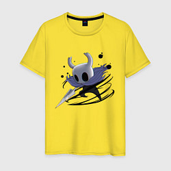 Футболка хлопковая мужская Hollow Knight, цвет: желтый