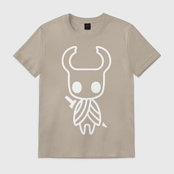 Футболка хлопковая мужская Hollow Knight: Minimalism, цвет: миндальный