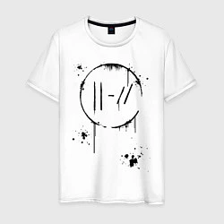 Футболка хлопковая мужская TWENTY ONE PILOTS TOP, цвет: белый