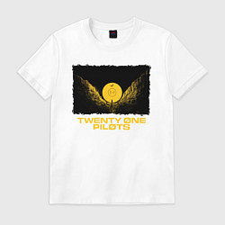 Футболка хлопковая мужская TWENTY ONE PILOTS TOP, цвет: белый