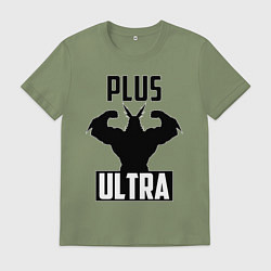 Футболка хлопковая мужская PLUS ULTRA черный, цвет: авокадо