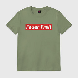 Футболка хлопковая мужская Feuer Frei!, цвет: авокадо