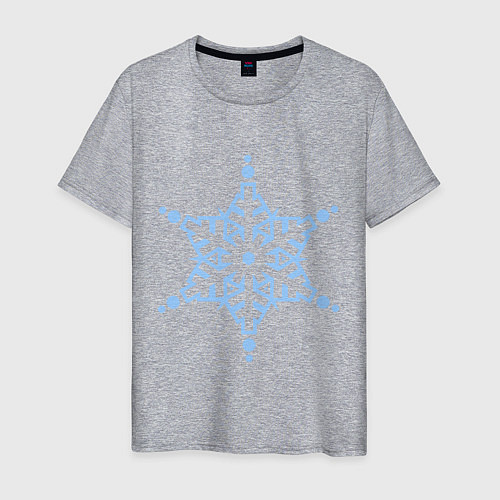 Мужская футболка Кристальная снежинка / Меланж – фото 1