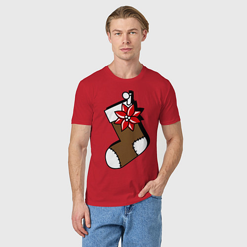 Мужская футболка Носочек / Красный – фото 3