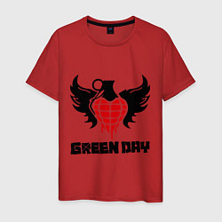 Футболка хлопковая мужская Green Day: Wings, цвет: красный