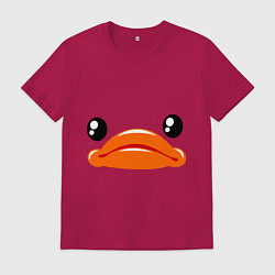 Футболка хлопковая мужская Утка, цвет: маджента