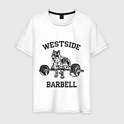 Футболка хлопковая мужская Westside barbell, цвет: белый