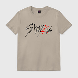 Футболка хлопковая мужская STRAY KIDS BANGCHAN, цвет: миндальный