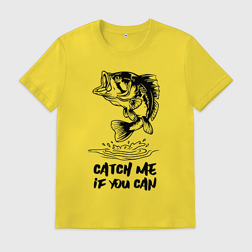 Мужская футболка Catch me if you can / Желтый – фото 1