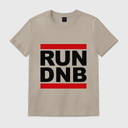Футболка хлопковая мужская RUN DNB, цвет: миндальный
