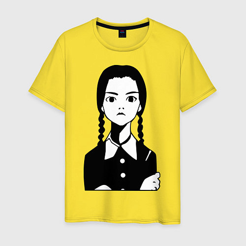 Мужская футболка Wednesday Addams / Желтый – фото 1