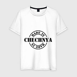 Футболка хлопковая мужская Made in Chechnya, цвет: белый