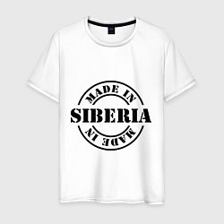 Футболка хлопковая мужская Made in Siberia, цвет: белый