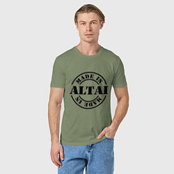Футболка хлопковая мужская Made in Altai, цвет: авокадо — фото 2