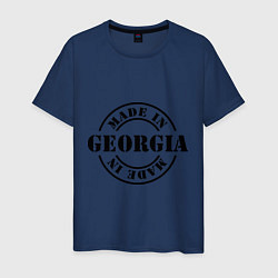 Футболка хлопковая мужская Made in Georgia (сделано в Грузии), цвет: тёмно-синий
