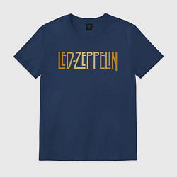 Футболка хлопковая мужская Led Zeppelin, цвет: тёмно-синий