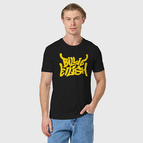 Мужская футболка BILLIE EILISH: Street Art / Черный – фото 3