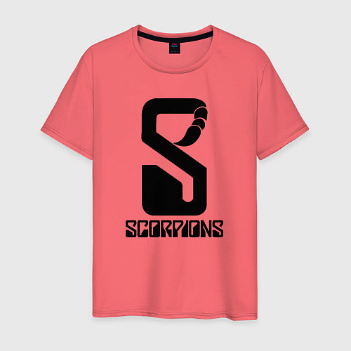 Мужская футболка Scorpions logo / Коралловый – фото 1