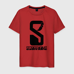 Футболка хлопковая мужская Scorpions logo, цвет: красный