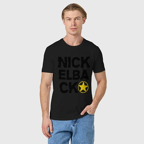 Мужская футболка Nickelback Star / Черный – фото 3