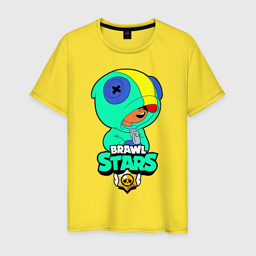 Мужская футболка Brawl Stars LEON / Желтый – фото 1