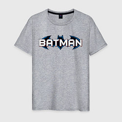 Футболка хлопковая мужская Batman, цвет: меланж