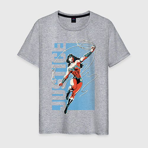 Мужская футболка Justice Wonder Woman / Меланж – фото 1