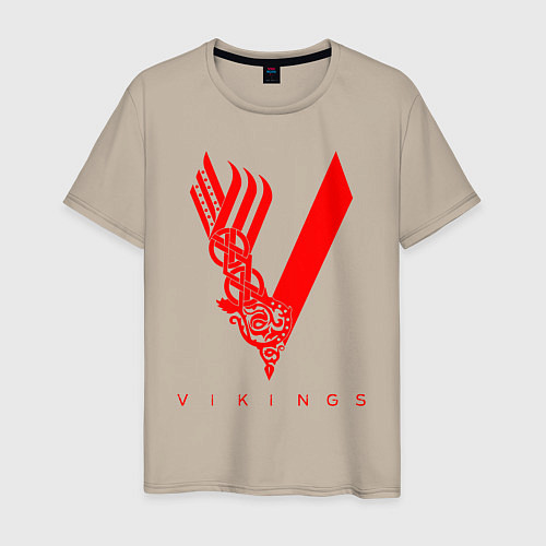 Мужская футболка VIKINGS / Миндальный – фото 1