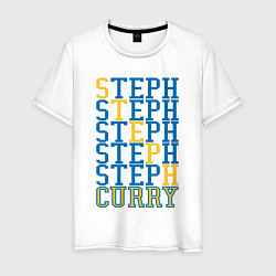Футболка хлопковая мужская Steph Curry, цвет: белый