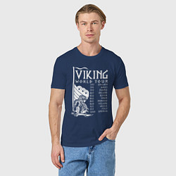 Футболка хлопковая мужская Viking world tour, цвет: тёмно-синий — фото 2